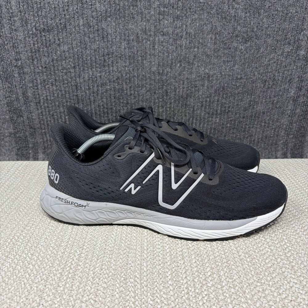 New Balance Fresh Foam X 880V13 Black Grey Athletic Running Shoes 13 D M880K13